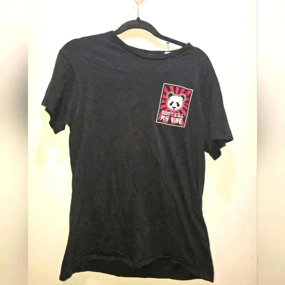 Young and Wild Panda Don't kill my vibe shirt Large